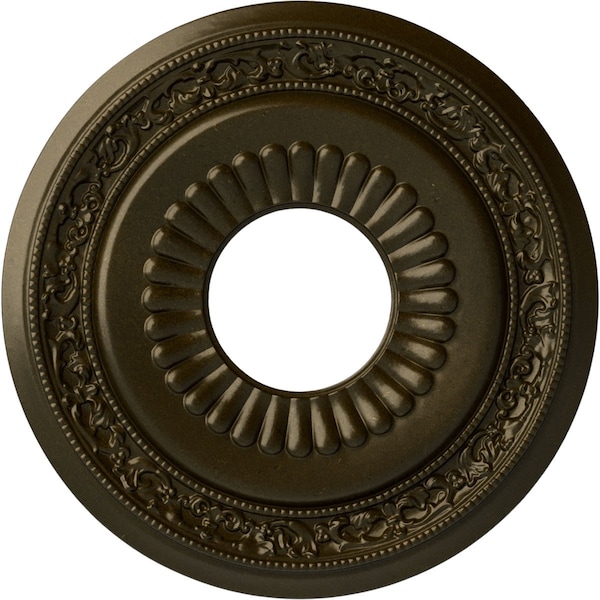 Ekena Millwork Lauren Ceiling Medallion (Fits Canopies up to 6 1/4"), 20 5/8"OD x 6 1/4"ID x 1 3/8"P, Green Gold CM20LNGGS - main